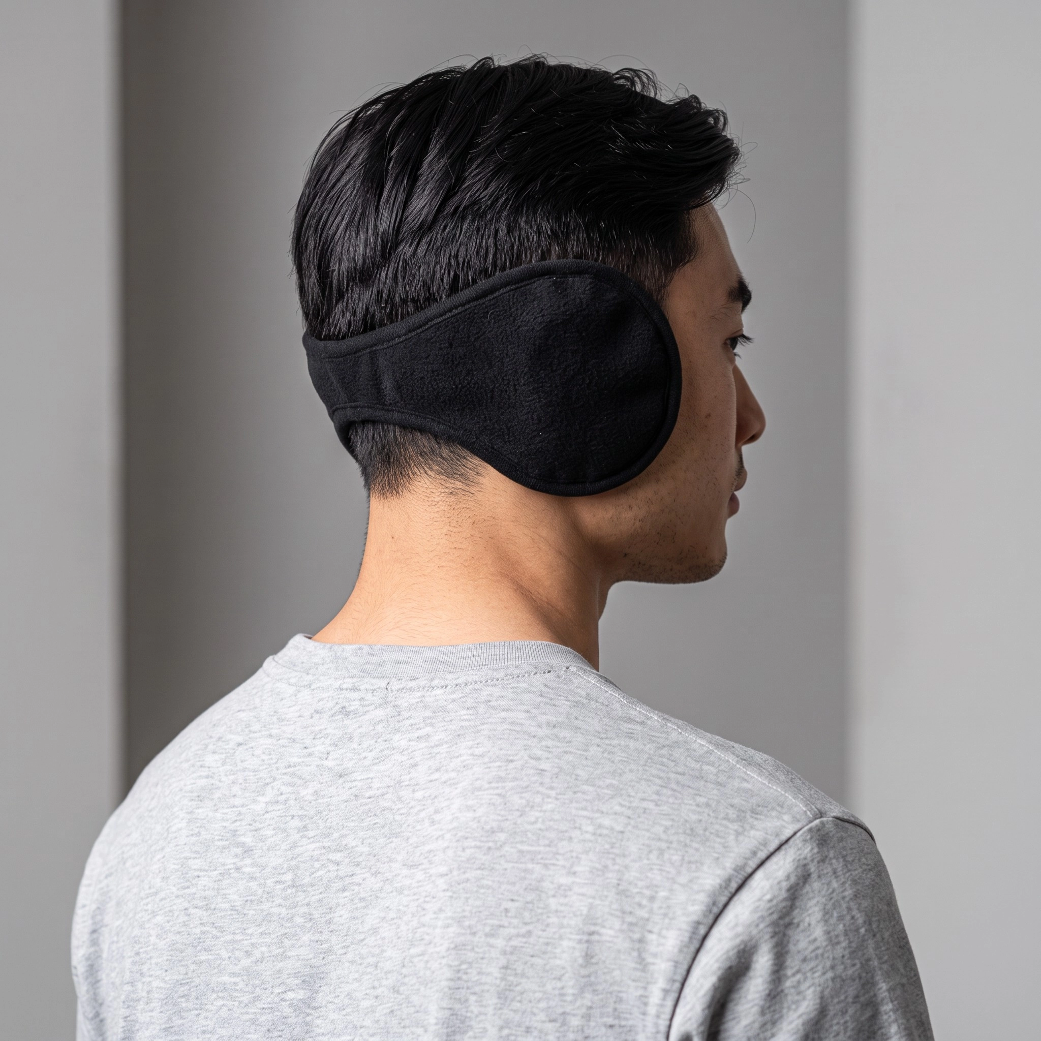 Termal Polar Kulak Koruyucu Siyah Kışlık Kulaklık Unisex