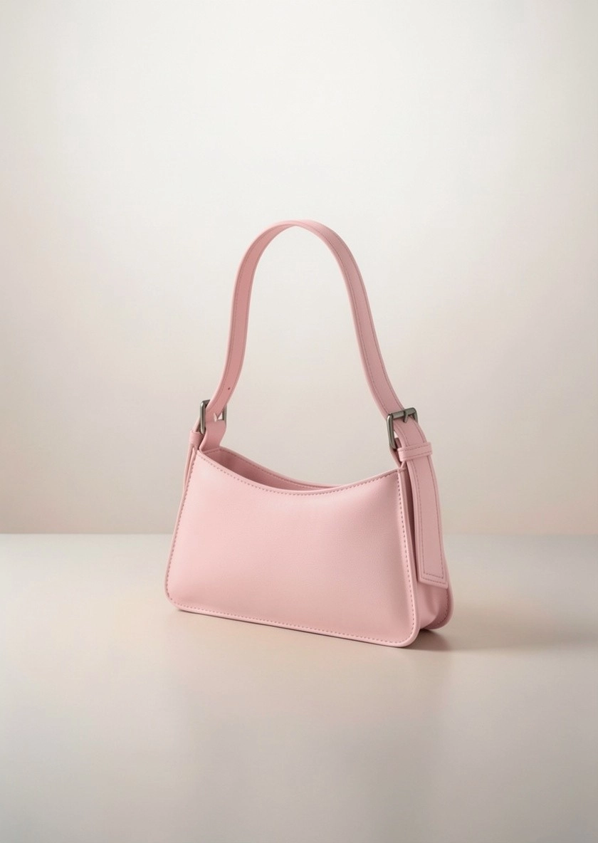 Kadın Pembe Minimalist Baget Omuz Çantası